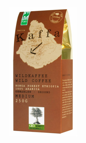 Kaffa Bio Wildkaffee Medium Gemahlen, 250 g