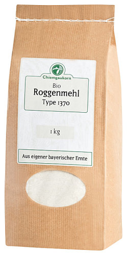 Chiemgaukorn Bio Vollkornmehl Roggen Type 1370, 1 kg
