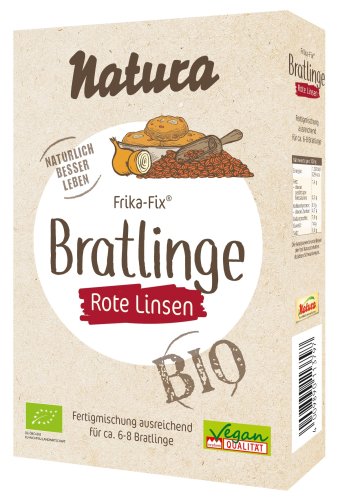 Natura Bio Frika Fix Rote Linsen-Bratlinge, 150 g