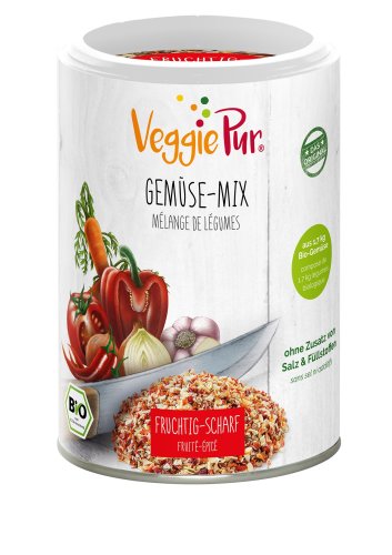 VeggiePur Bio Gemüse-Mix Fruchtig-Scharf, 130 g