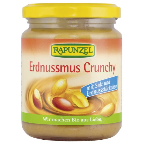 Rapunzel Bio Erdnussmus Crunchy mit Salz, 500g