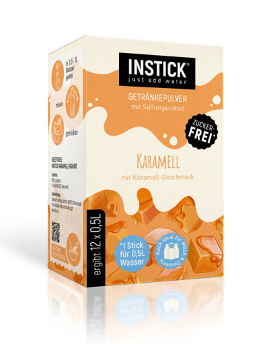 Instick Zuckerfreies Instant-Getr&auml;nk, Karamell, 24g