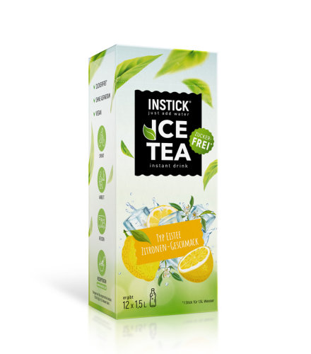 Instick Zuckerfreies Instant-Getr&auml;nk, Schwarzer Tee Zitrone, 108g