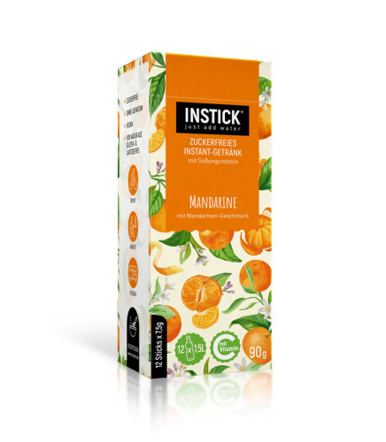 Instick Zuckerfreies Instant-Getr&auml;nk, Mandarine, 90g