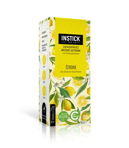 Instick Zuckerfreies Instant-Getr&auml;nk, Zitrone, 90g