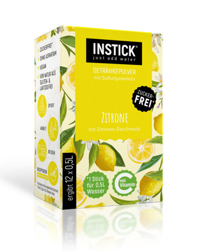 Instick Zuckerfreies Instant-Getränk, Zitrone, 30g