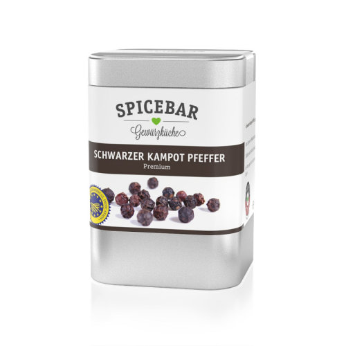 Spicebar Schwarzer Kampot Pfeffer, ganz, 80g