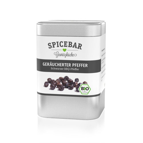 Spicebar Schwarzer Pfeffer, geräuchert, ganz, bio, 80g